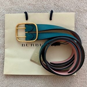 NWT Burberry Reversible Double-strap Belt